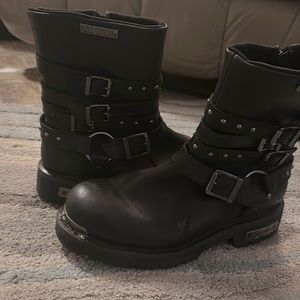 Woman’s Harley Davidson riding boots